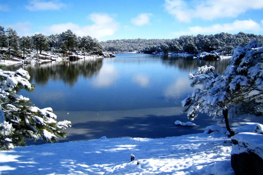 Paisaje invernal Sierra Tarahumara
